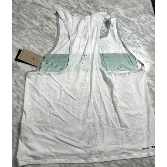 Nike Dri-Fit ADV Oregon Track Club Singlet White Green DR5812-100 Men's XL NEW - Picture 7 of 10